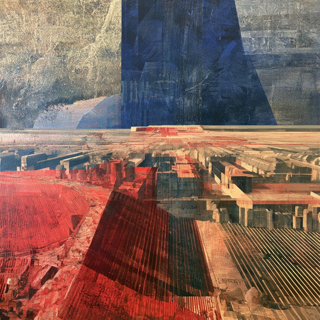 Imants Tillers style, Midjourney V8.2, render 3 of 4