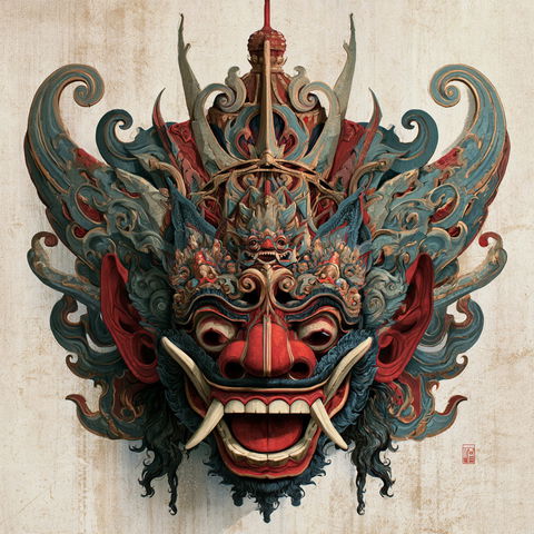Indonesian mask style (Genres), Midjourney V8.2