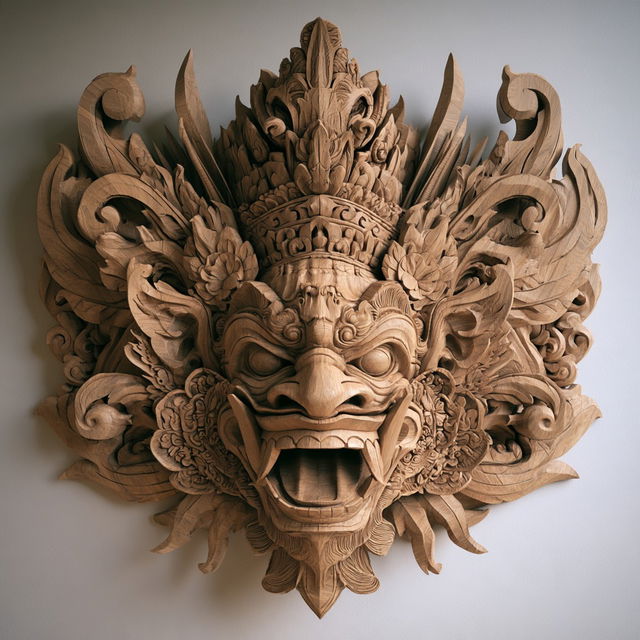 Indonesian mask style, Midjourney V8.2, render 4 of 4