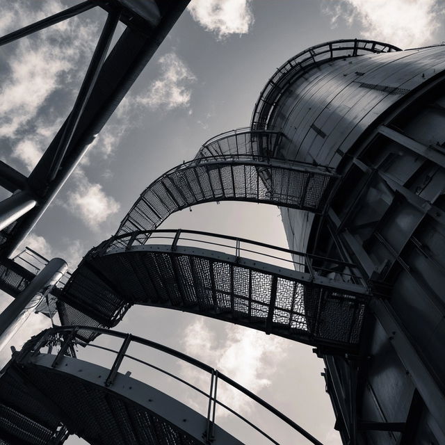 Industrial photography style, Midjourney V8.2, render 1 of 4