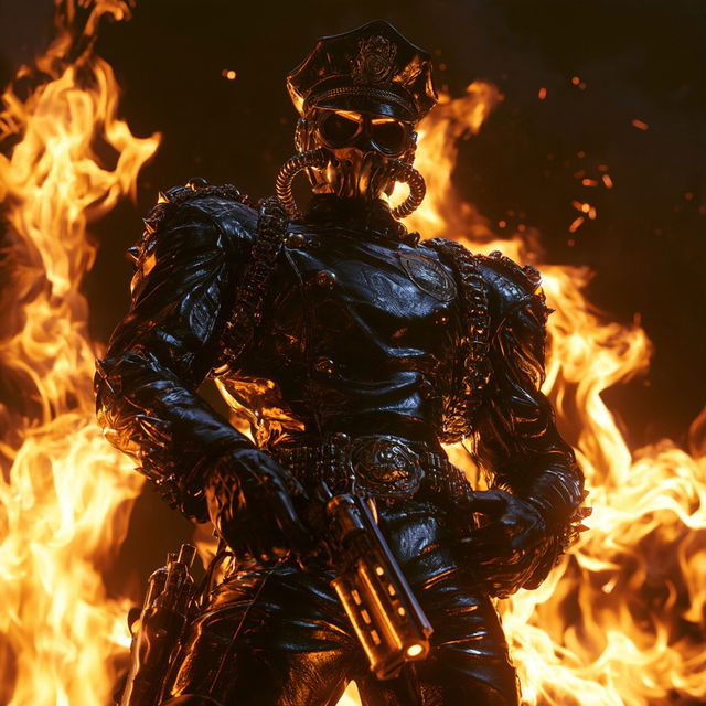 Inferno Cop style, Midjourney V8.2, render 2 of 4