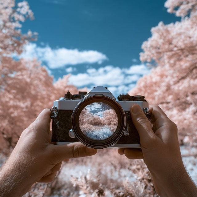 Infrared photography style, Midjourney V8.2, render 2 of 4