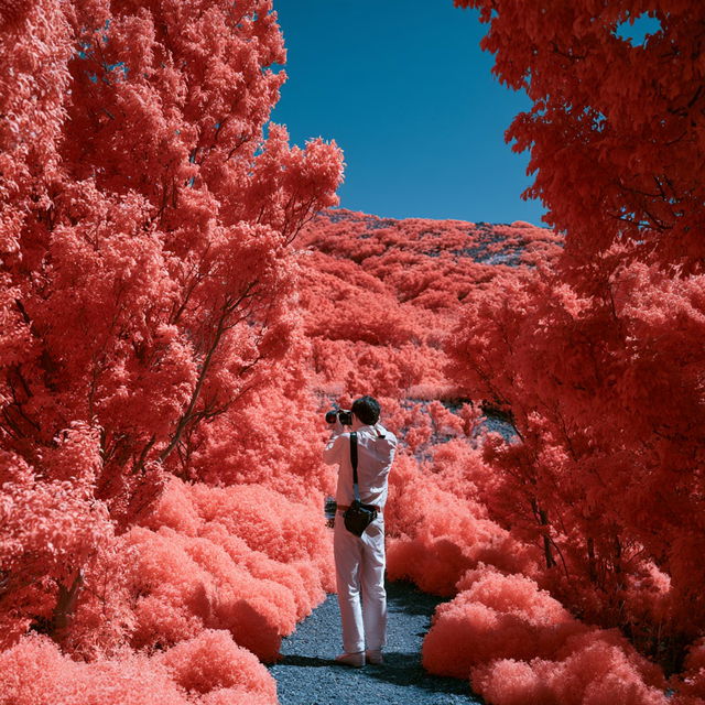 Infrared photography style, Midjourney V8.2, render 3 of 4