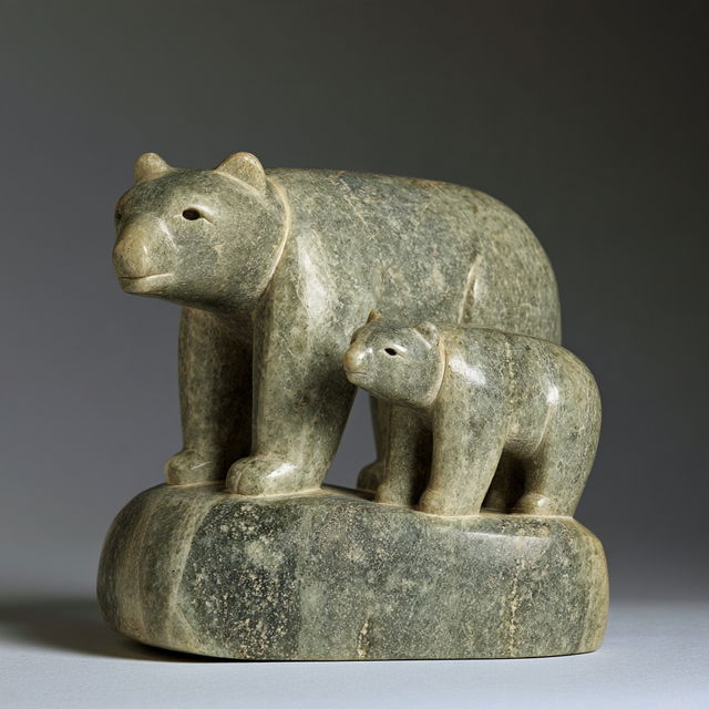 Inuit art style, Midjourney V8.2, render 4 of 4