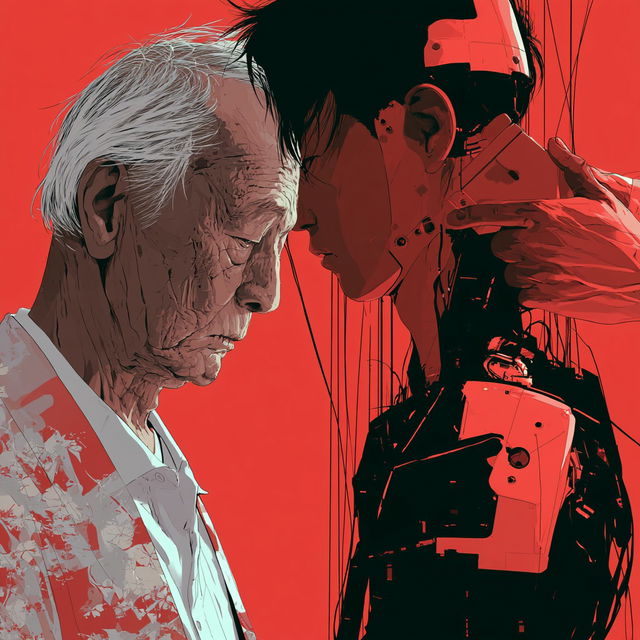 Inuyashiki style, Midjourney V8.2, render 4 of 4
