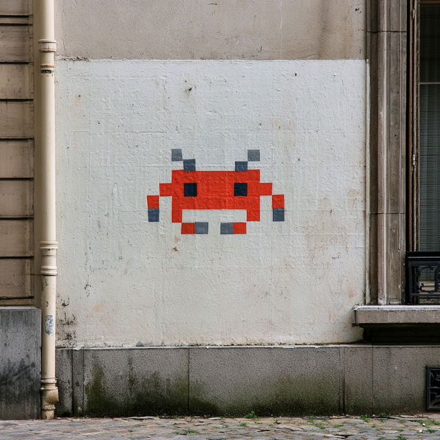 Invader style, Midjourney V8.2, render 2 of 4