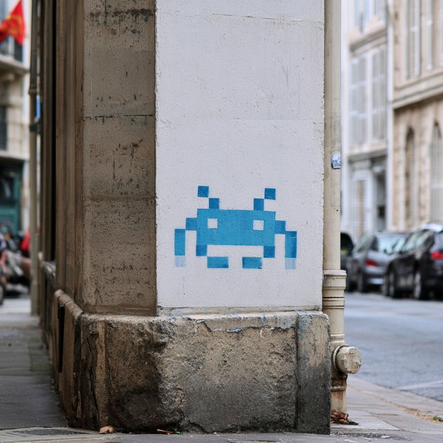 Invader style, Midjourney V8.2, render 4 of 4