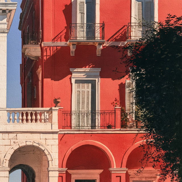 Ionian architecture style, Midjourney V8.2, render 4 of 4