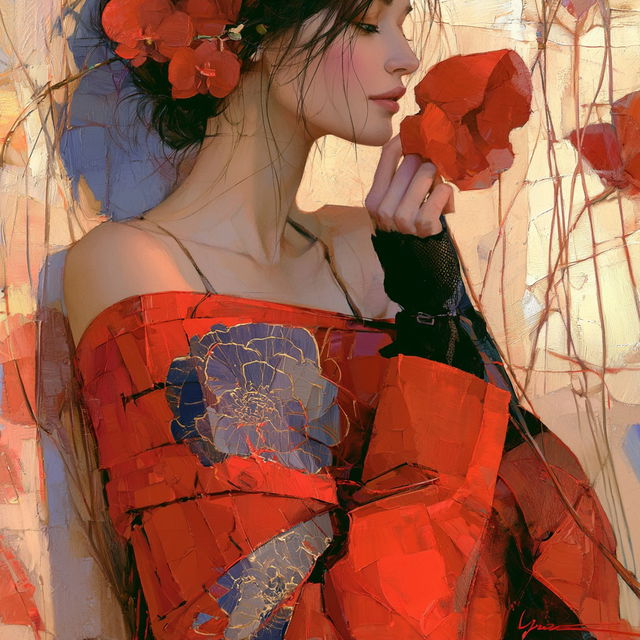 Irene Sheri Vishnevskaya style, Midjourney V8.2, render 1 of 4