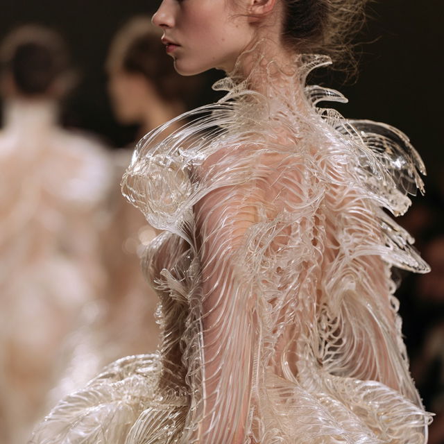 Iris van Herpen style, Midjourney V8.2, render 2 of 4