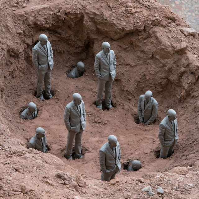 Isaac Cordal style, Midjourney V8.2, render 4 of 4