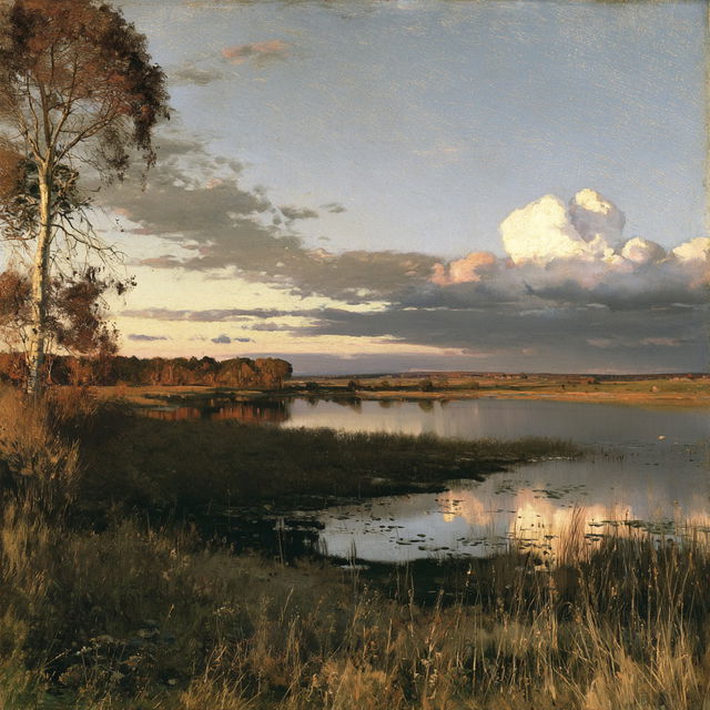 Isaac Levitan style, Midjourney V8.2, render 3 of 4