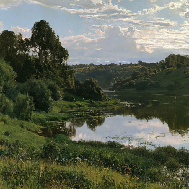 Isaac Levitan style, Midjourney V8.2, render 4 of 4