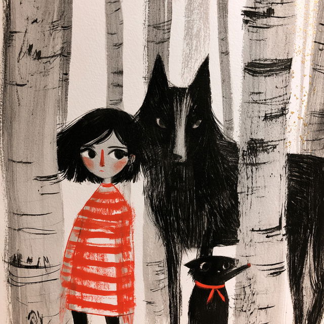 Isabelle Arsenault style, Midjourney V8.2, render 2 of 4