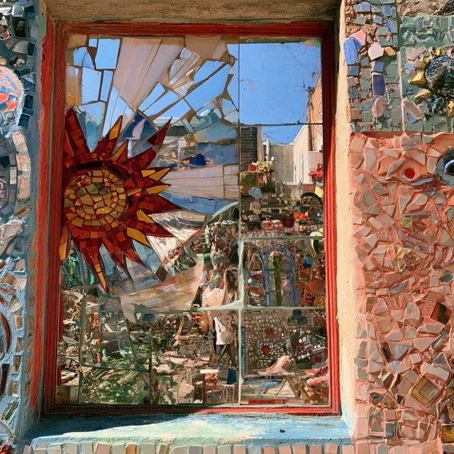 Isaiah Zagar style, Midjourney V8.2, render 4 of 4