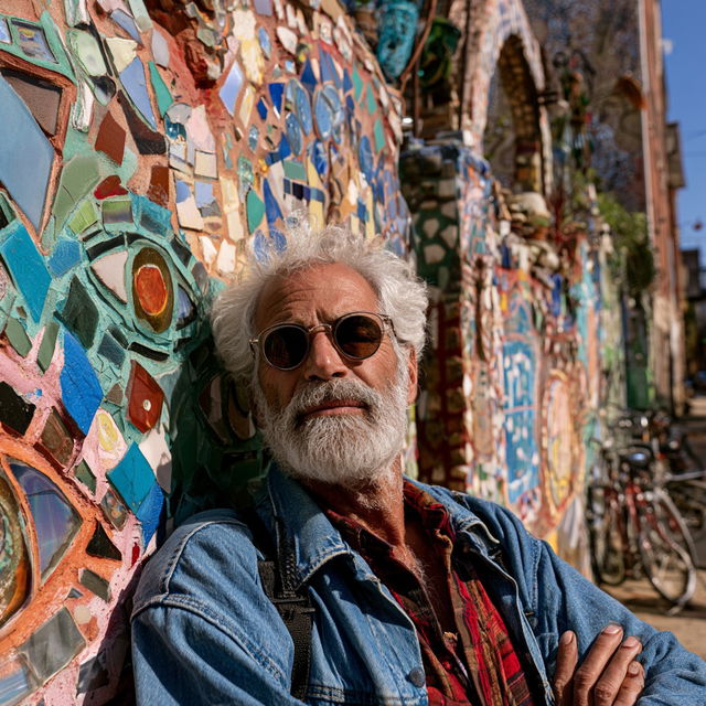 Isaiah Zagar style, Midjourney V8.2, render 3 of 4
