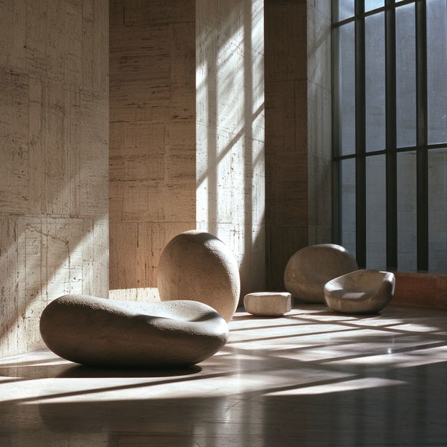 Isamu Noguchi style, Midjourney V8.2, render 2 of 4
