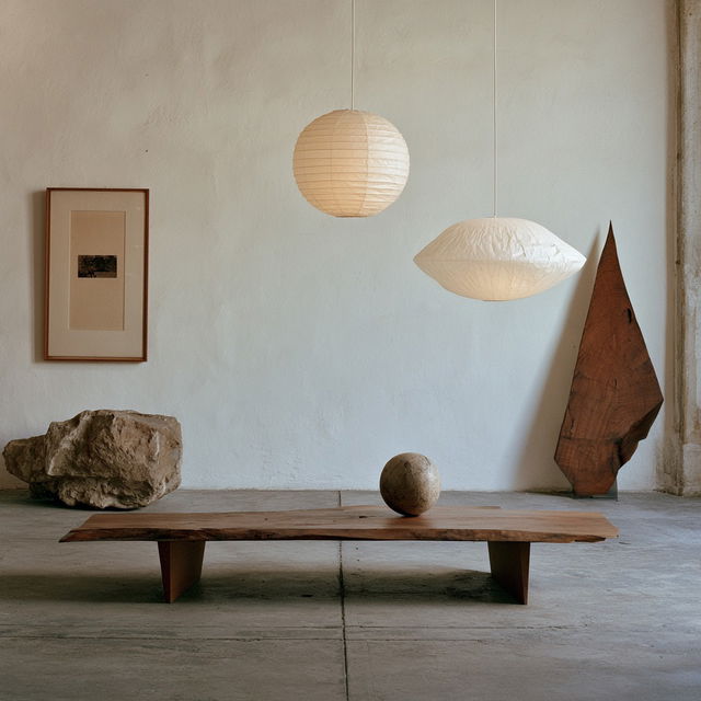 Isamu Noguchi style, Midjourney V8.2, render 1 of 4