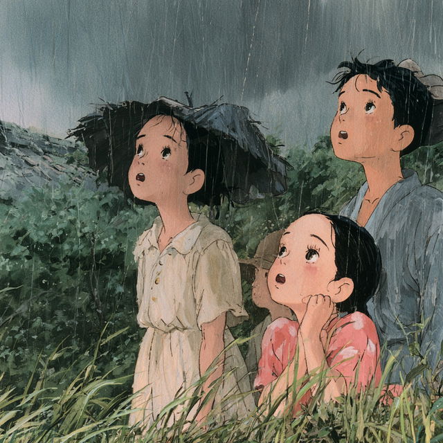 Isao Takahata style, Midjourney V8.2, render 2 of 4