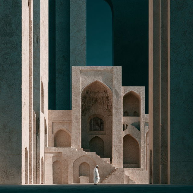 Islamic architecture style, Midjourney V8.2, render 4 of 4