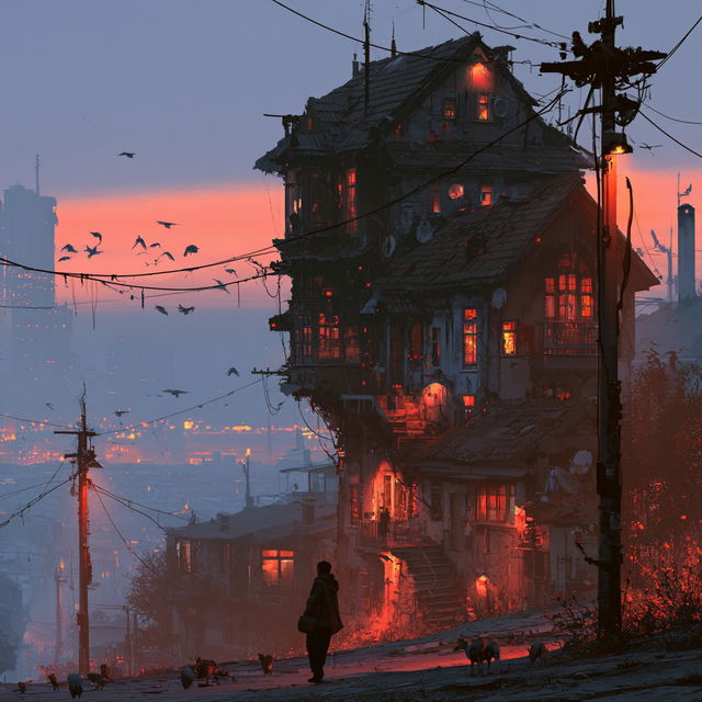 Ismail Inceoglu style, Midjourney V8.2, render 2 of 4