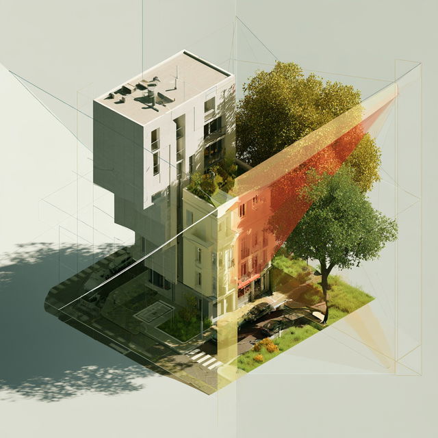 Isometric projection style, Midjourney V8.2, render 3 of 4
