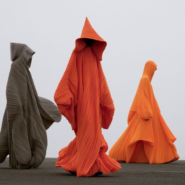 Issey Miyake style, Midjourney V8.2, render 4 of 4