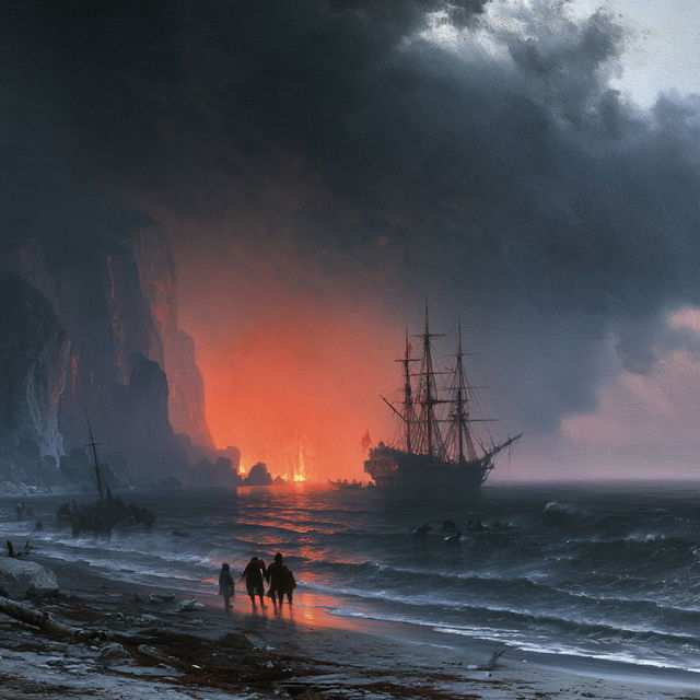 Ivan Aivazovsky style, Midjourney V8.2, render 3 of 4