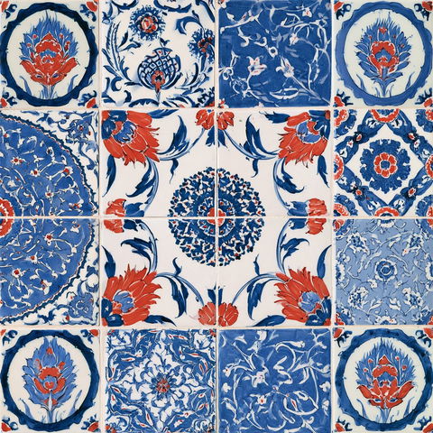 Iznik tiles style (Techniques), Midjourney V8.2