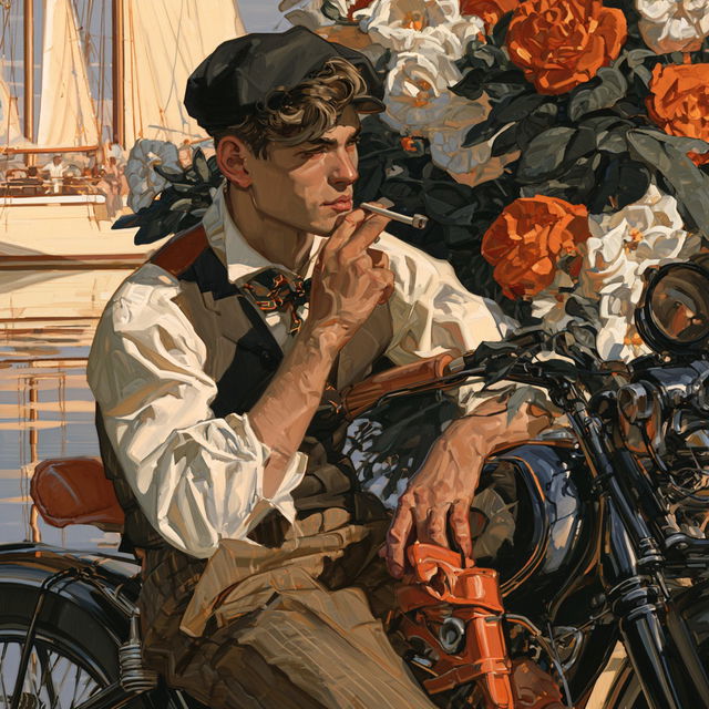 J. C. Leyendecker style, Midjourney V8.2, render 4 of 4