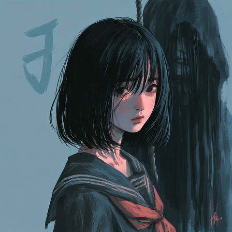 J Horror anime style style (Genres), Midjourney V8.2