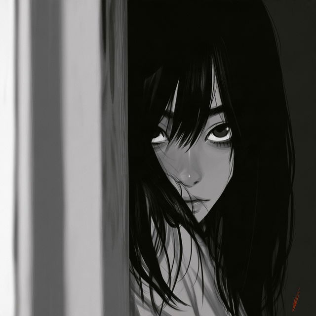 J Horror anime style style, Midjourney V8.2, render 4 of 4