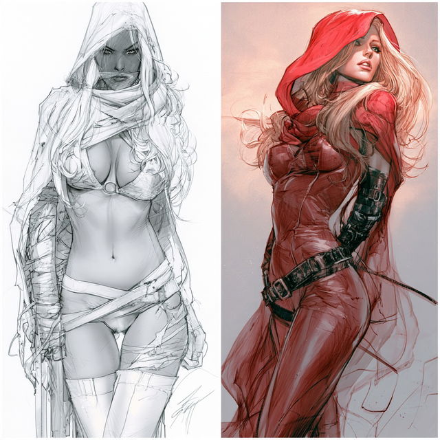 J. Scott Campbell style, Midjourney V8.2, render 1 of 4