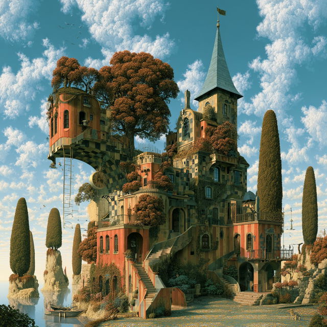 Jacek Yerka style, Midjourney V8.2, render 4 of 4