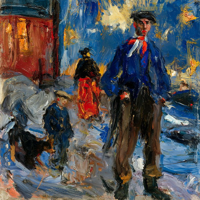 Jack Butler Yeats style, Midjourney V8.2, render 2 of 4