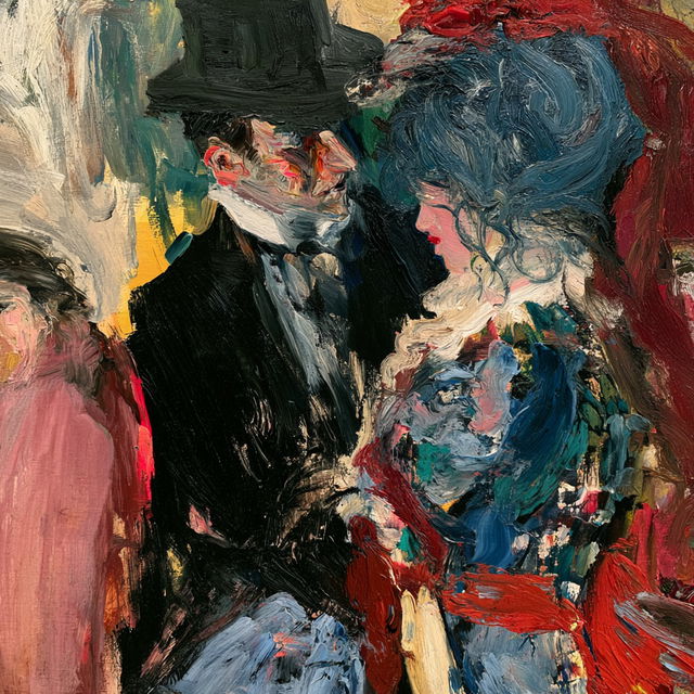 Jack Butler Yeats style, Midjourney V8.2, render 3 of 4