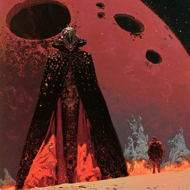 Jack Gaughan style, Midjourney V8.2, render 2 of 4