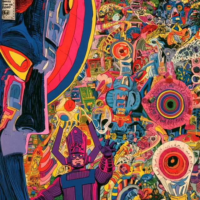 Jack Kirby style, Midjourney V8.2, render 2 of 4