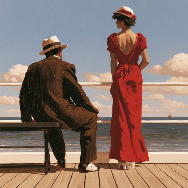 Jack Vettriano style, Midjourney V8.2, render 4 of 4