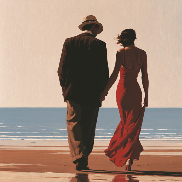 Jack Vettriano style, Midjourney V8.2, render 3 of 4
