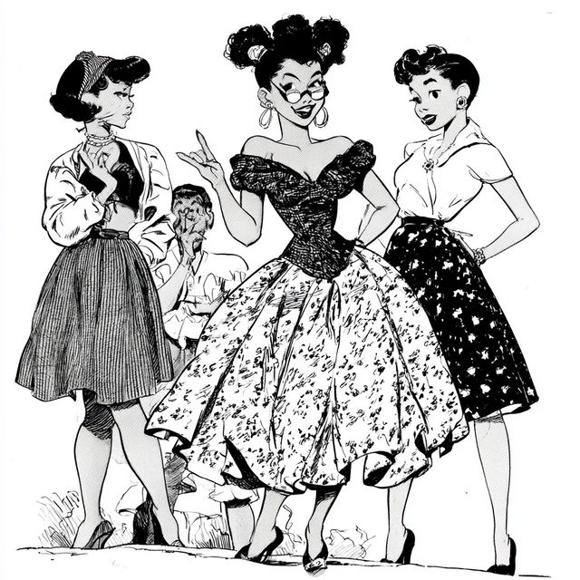 Jackie Ormes style, Midjourney V8.2, render 1 of 4