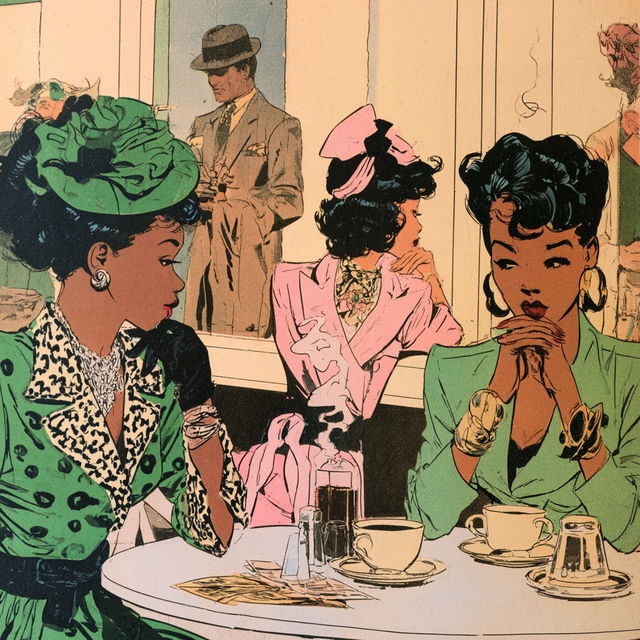 Jackie Ormes style, Midjourney V8.2, render 3 of 4