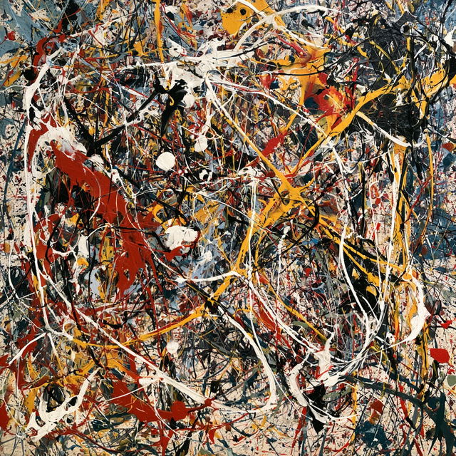 Jackson Pollock style, Midjourney V8.2, render 2 of 4
