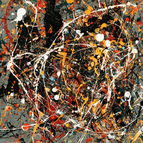 Jackson Pollock style (Painters), Midjourney V8.2