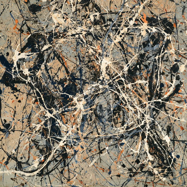 Jackson Pollock style, Midjourney V8.2, render 3 of 4