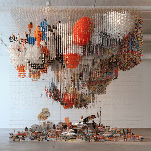 Jacob Hashimoto style, Midjourney V8.2, render 2 of 4
