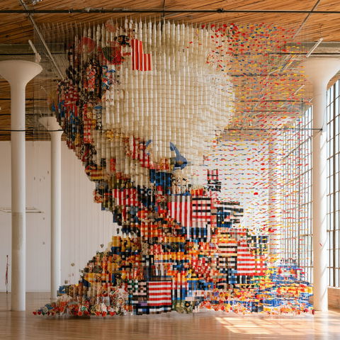 Jacob Hashimoto style (Sculptors), Midjourney V8.2
