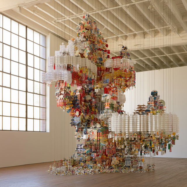 Jacob Hashimoto style, Midjourney V8.2, render 3 of 4