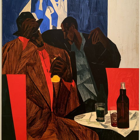 Jacob Lawrence style (Painters), Midjourney V8.2