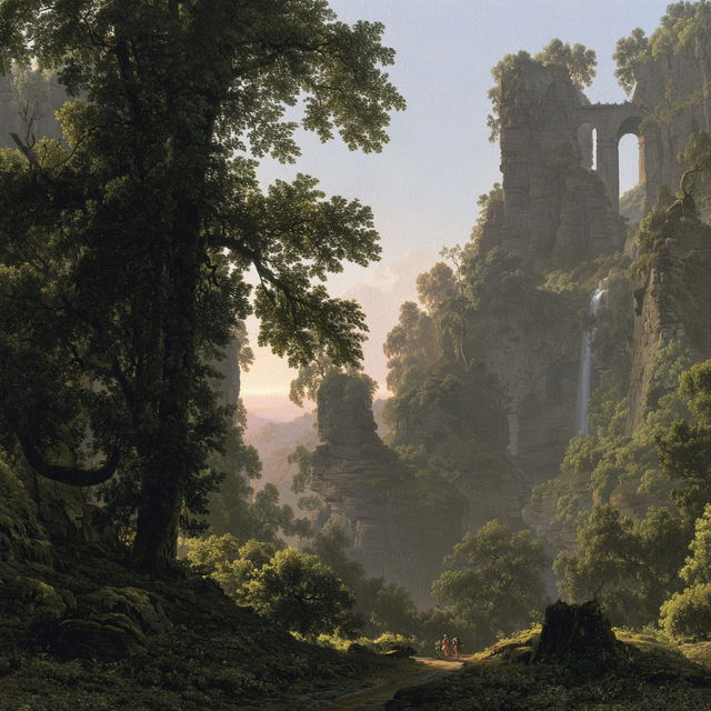 Jacob Philipp Hackert style, Midjourney V8.2, render 4 of 4